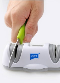 DPT Double Plastic knife sharpener, Knife sharpening tooL, Gray  - Image 2