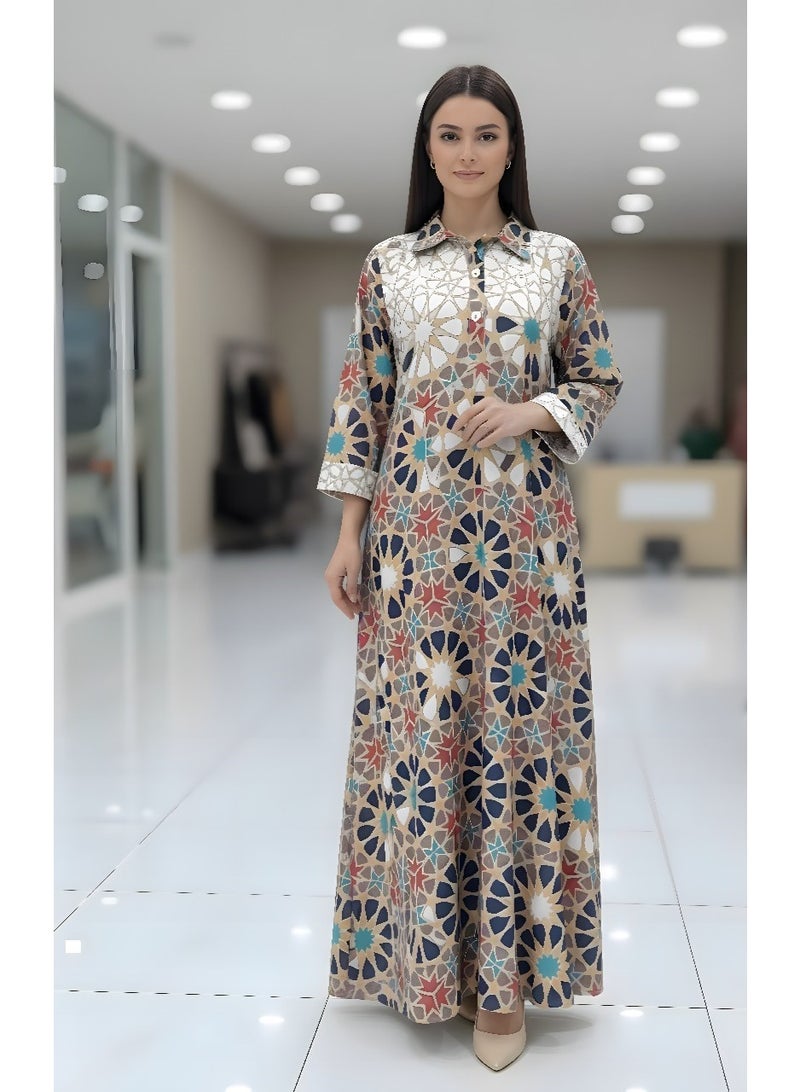 جلابية مزخرفة مميزة تجمع بين الفخامة والراحةA-3069