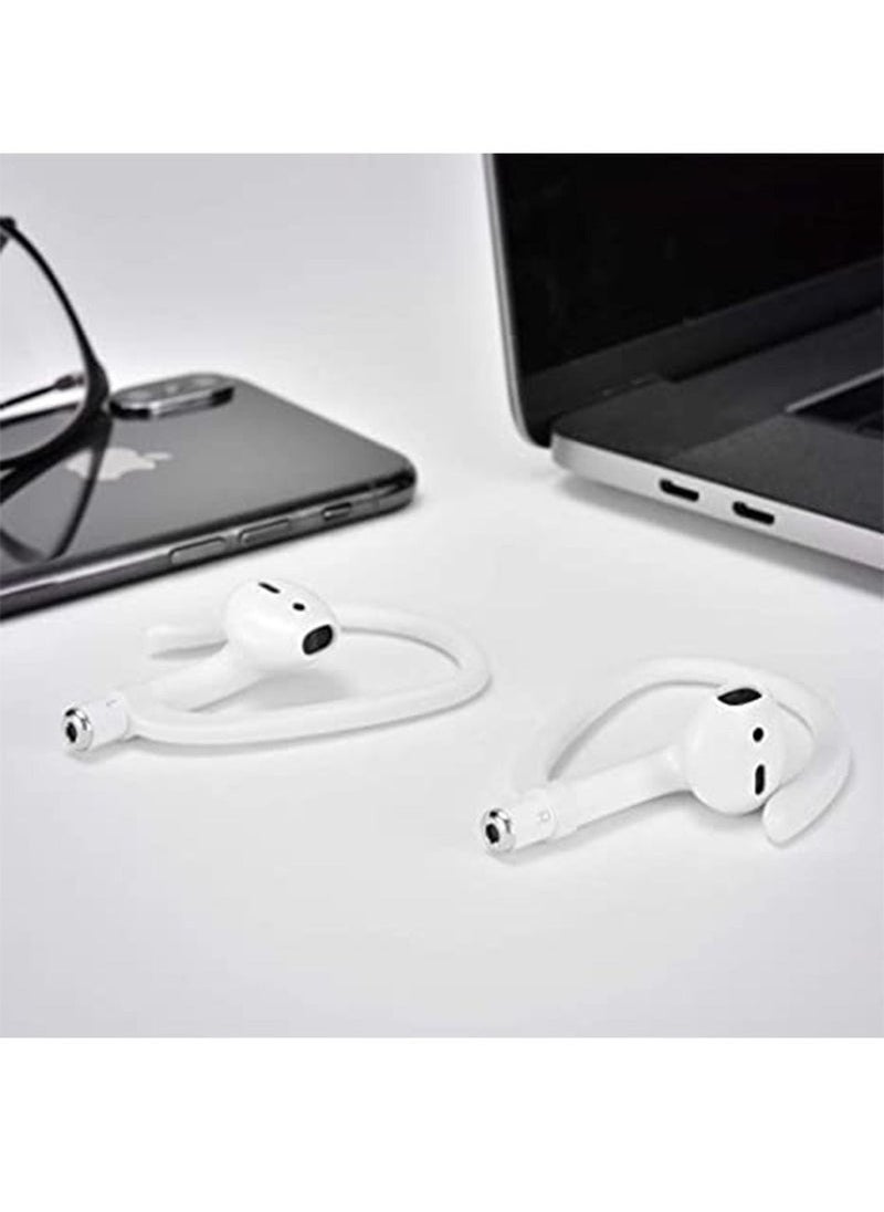 OMEVE - Ear Hooks Compatible with Apple AirPods 1,2,3,Pro and Pro 2,Anti-Slip Sports Ear Hooks for AirPods 1,2,3 Pro and Pro 2-White - Image 1