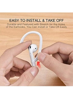 OMEVE Ear Hooks Compatible with Apple AirPods 1,2,3,Pro and Pro 2,Anti-Slip Sports Ear Hooks for AirPods 1,2,3 Pro and Pro 2-White  - Image 5