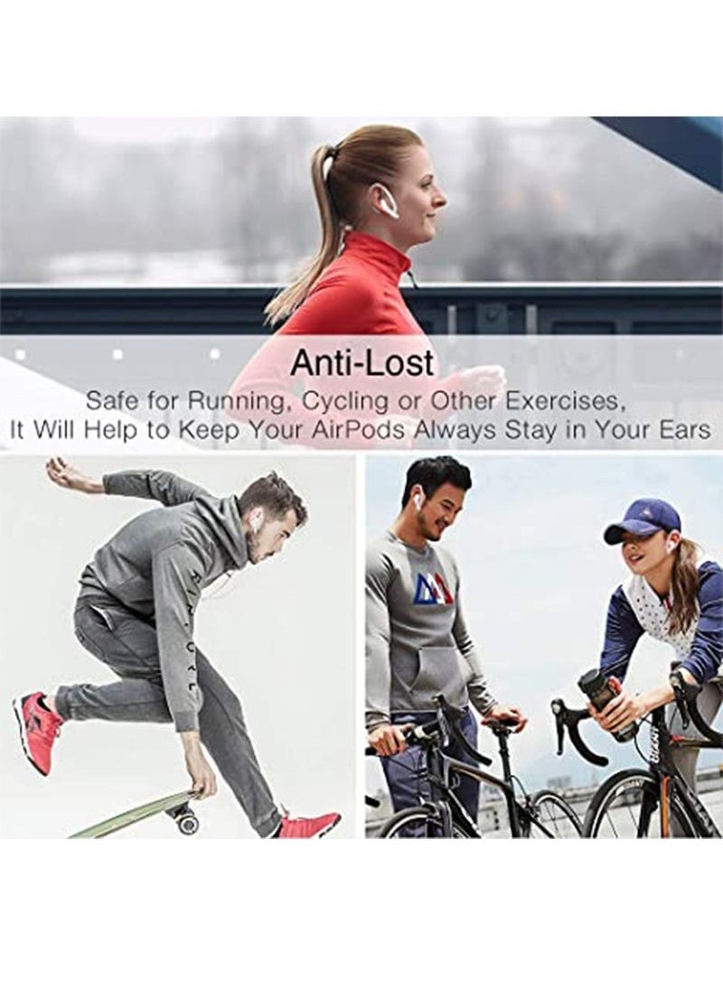 OMEVE Ear Hooks Compatible with Apple AirPods 1,2,3,Pro and Pro 2,Anti-Slip Sports Ear Hooks for AirPods 1,2,3 Pro and Pro 2-White  - Image 4