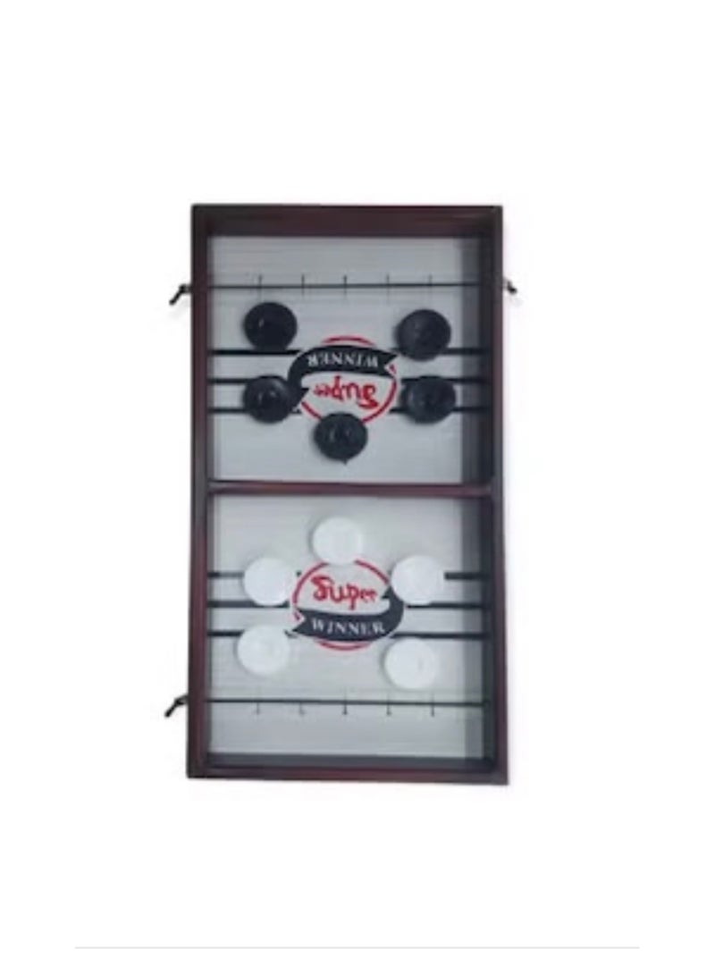 لعبة سلينج باك لوح هوكي صغير الحجم خشبي للأطفال البالغين (فائز سوبر) (سم 40 * 20)