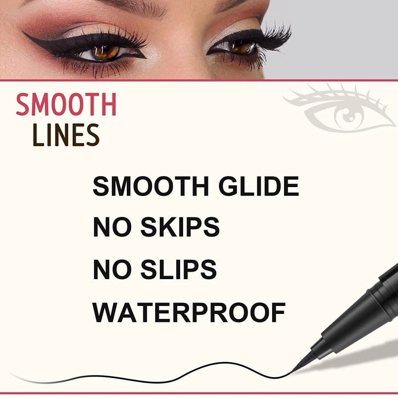 LAVONE Eyebrow Stamp Pencil Kit - Waterproof Eyebrow Pencil, Eyeliner, Pomade, Dual-ended Brush - Medium Ash Brown - Image 4