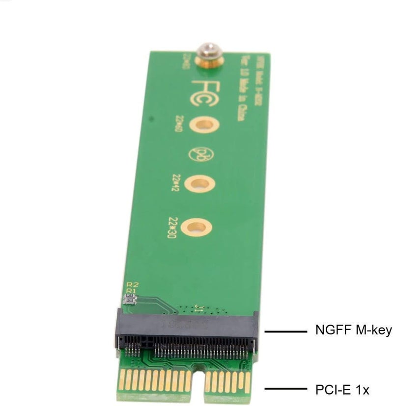 JSER NGFF M-Key NVME AHCI SSD to PCI-E 3.0 1x PCIE4.0 x1 Vertical Adapter Compatible for XP941 SM951 PM951 960 EVO SSD - Image 1
