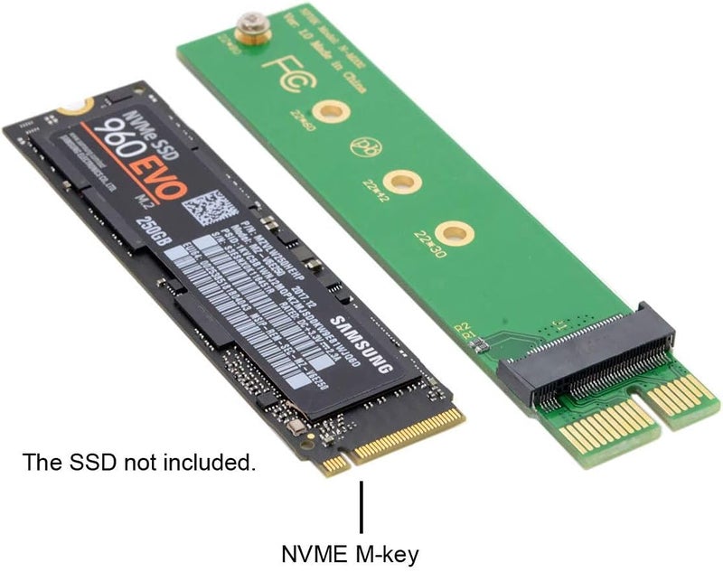 JSER NGFF M-Key NVME AHCI SSD to PCI-E 3.0 1x PCIE4.0 x1 Vertical Adapter Compatible for XP941 SM951 PM951 960 EVO SSD - Image 5