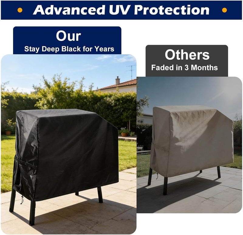bruwaa Griddle Grill Cover for Blackstone 22 inch and 17 inch with Hood and Stand, Waterproof UV Resistant Rip-Proof Material Griddle Cover - Black(Cover Only) - Image 5