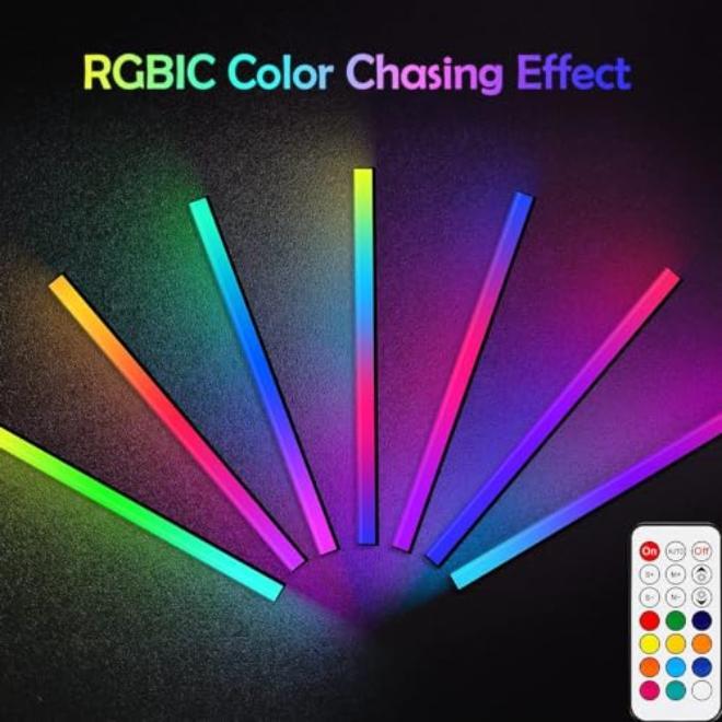 شريط إضاءة أسفل الشاشة من نالاكال، مصباح مكتبي بإضاءة RGB، مصباح LED قابل للتعتيم مع تأثير قوس قزح ديناميكي، يعمل بمنفذ USB للألعاب، تحكم عن بعد لتغيير الألوان، سطوع وسرعة قابلان للتعديل - Image 2