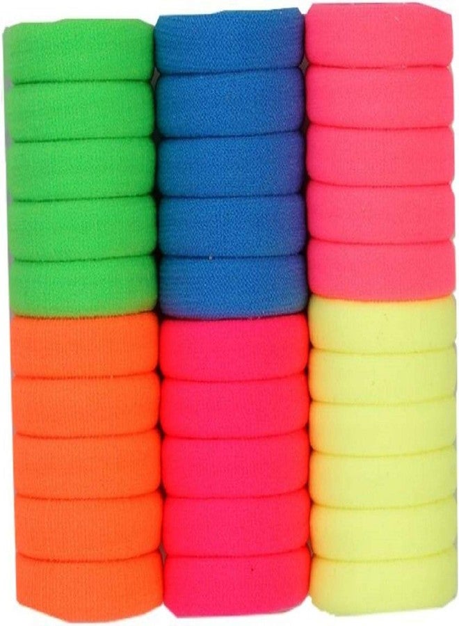 imioxo Printed Hair Rubber Band For Girls & Women's (Multicoloured) 30 pieces - Image 1