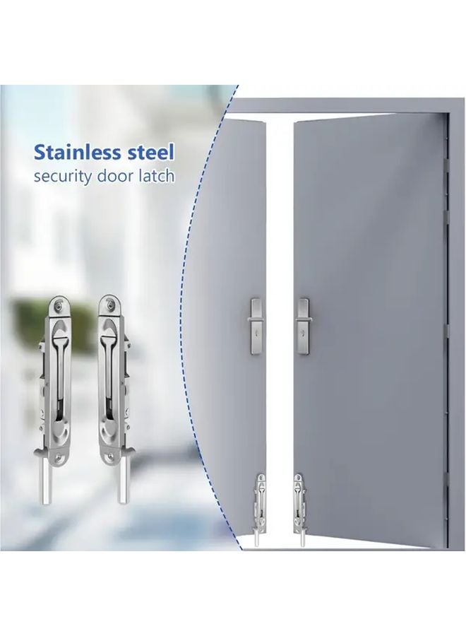 2pcs Stainless Steel Sliding Door Lock Flush Bolt Latches For Internal Bathroom Bedroom - Image 4