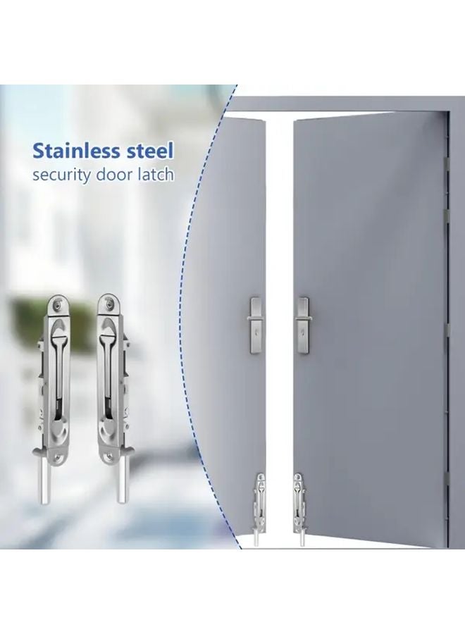 2pcs Stainless Steel Sliding Door Lock Flush Bolt Latches For Internal Bathroom Bedroom - Image 2