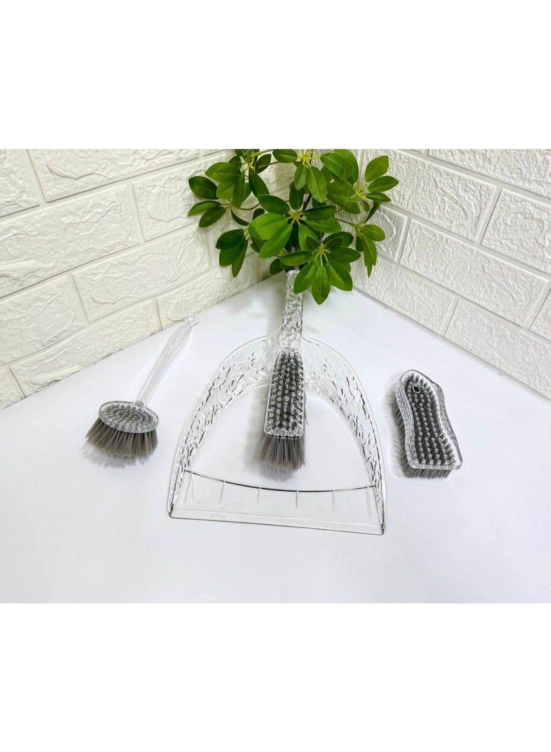 طقم جاروف كريستال 4×1 يضم كل أدوات النظافة الأساسية في طقم واحد عملي وأنيق. - Image 2