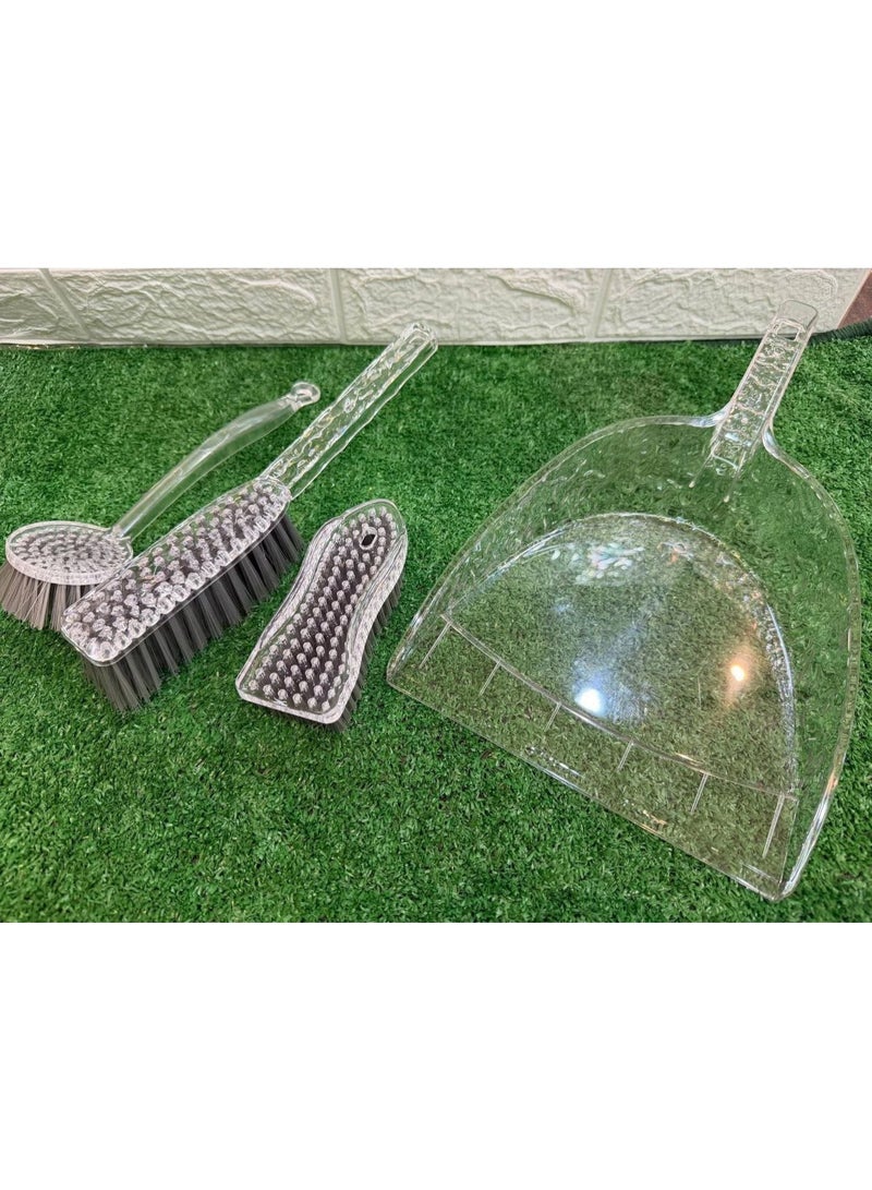 طقم جاروف كريستال 4×1 يضم كل أدوات النظافة الأساسية في طقم واحد عملي وأنيق. - Image 4