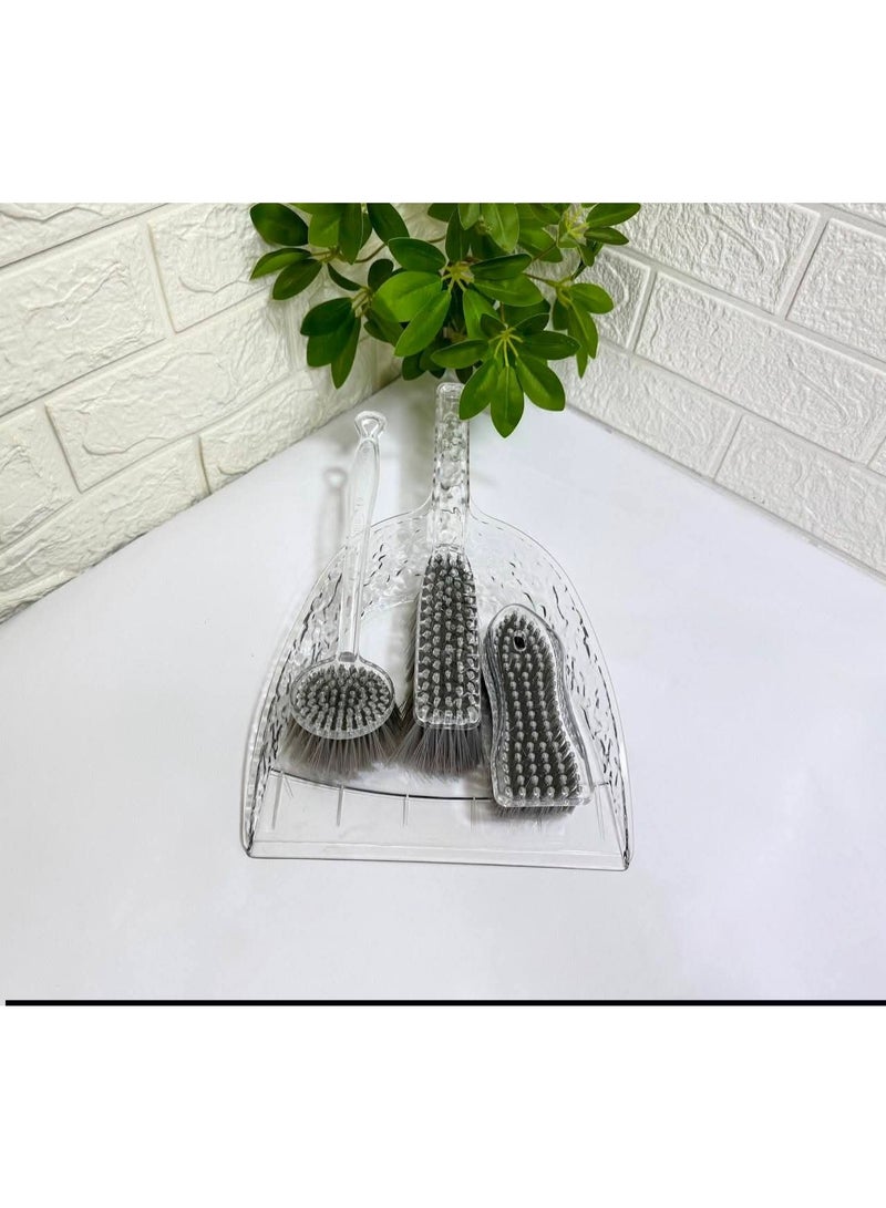 طقم جاروف كريستال 4×1 يضم كل أدوات النظافة الأساسية في طقم واحد عملي وأنيق. - Image 1