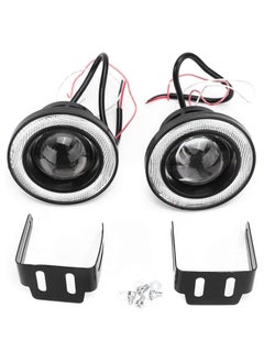 SHEZA STAR Fog Light A Pair of 3.5 Inch LED Headlight Angel Eyes with Universal COB Replacement Assembly for Truck SUV Car (White Light)  - Image 1