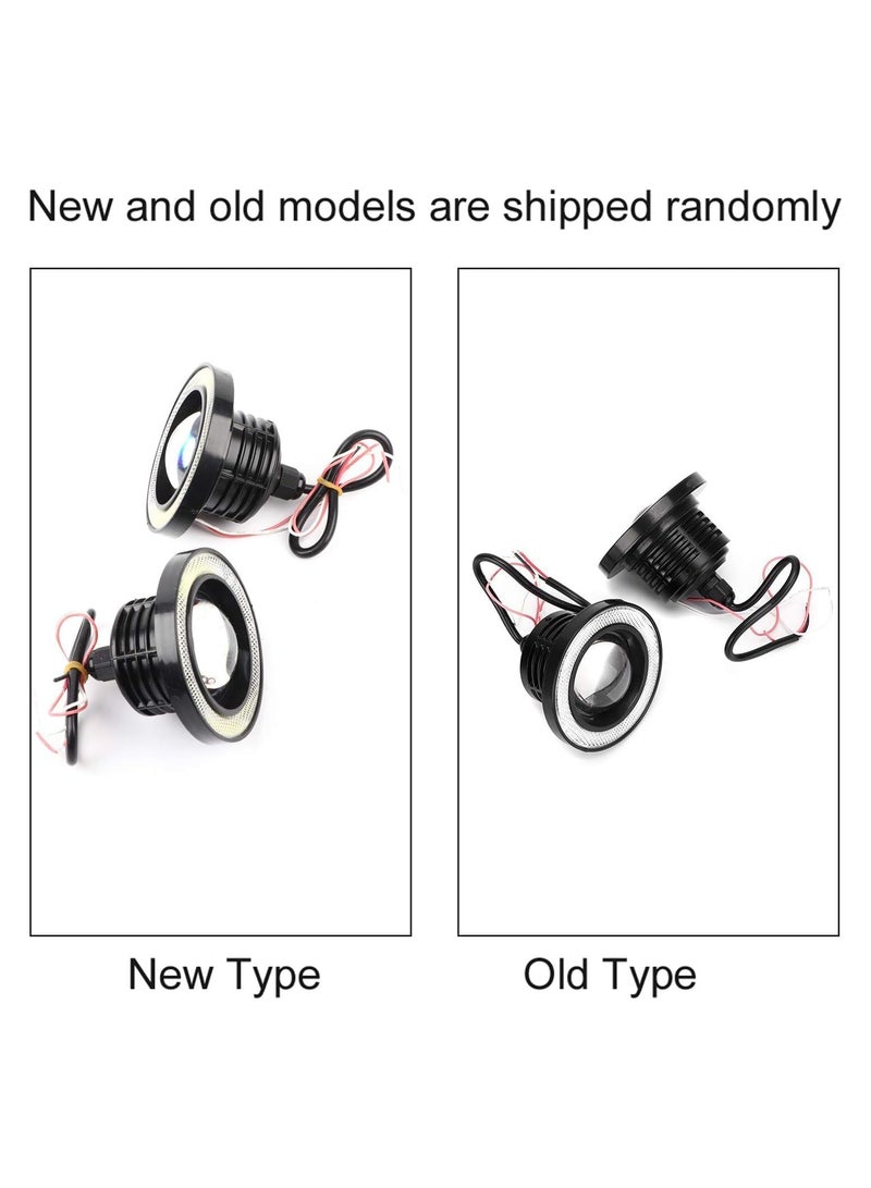 SHEZA STAR Fog Light A Pair of 3.5 Inch LED Headlight Angel Eyes with Universal COB Replacement Assembly for Truck SUV Car (White Light) - Image 4