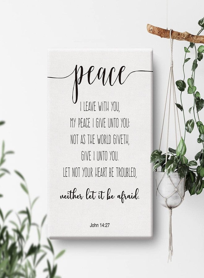 Nvhai Bible Verse Art Wall Decor John 14:27 Peace Scripture Canvas Painting Prints for Home Dining Room Living Room Wall Decor Framed Artwork Christian Gifts(12x15 Inch) - Image 4