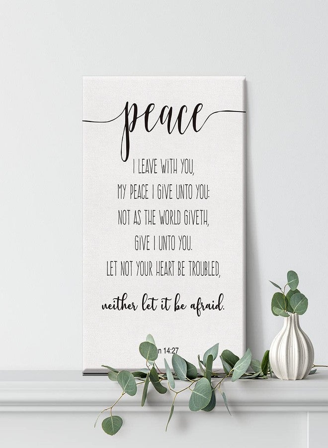 Nvhai Bible Verse Art Wall Decor John 14:27 Peace Scripture Canvas Painting Prints for Home Dining Room Living Room Wall Decor Framed Artwork Christian Gifts(12x15 Inch) - Image 5
