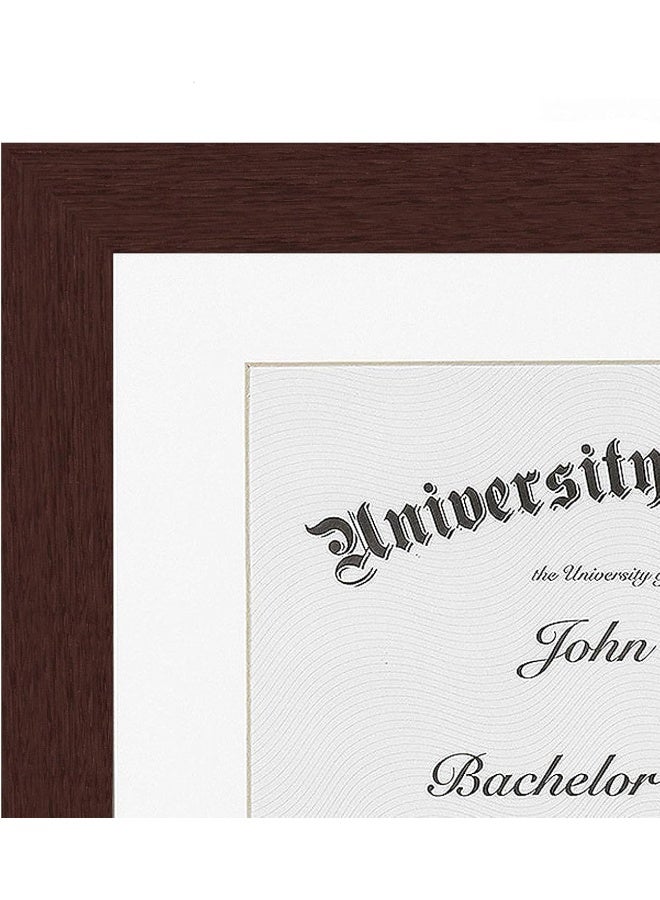 Americanflat 11x14 Diploma Frame with ShatterResistant Glass  Use as 85x11 Frame with Mat or Display 11x14 Documents Without Mat  Legacy Collection  Certificate Frames for Wall  Mahogany - Image 3