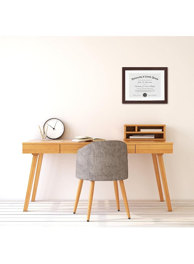 Americanflat 11x14 Diploma Frame with ShatterResistant Glass  Use as 85x11 Frame with Mat or Display 11x14 Documents Without Mat  Legacy Collection  Certificate Frames for Wall  Mahogany - Image 5