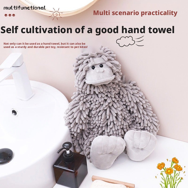 Cartoon Animal Chenille Hand Towel Plush Toy - Image 3