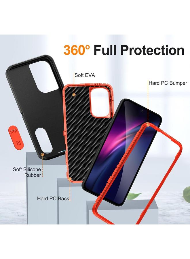 S-TOP Case For Samsung Galaxy A56 5G Rugged PC Hybrid Silicone Phone Case with Holder - Image 4