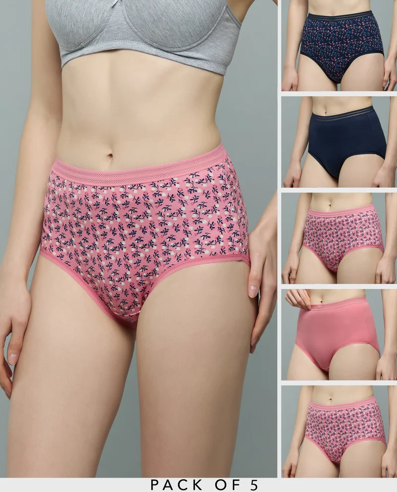 R&B 5 Pack Printed Full Briefs