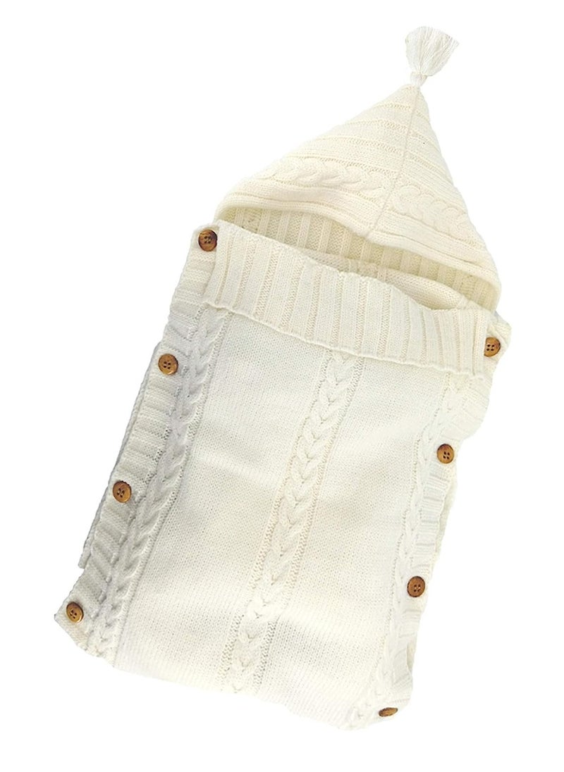 Generic Newborn Baby Wrap Swaddle Blanket Knit Sleeping Bag Receiving Blankets Stroller Wrap for Baby  - Image 5