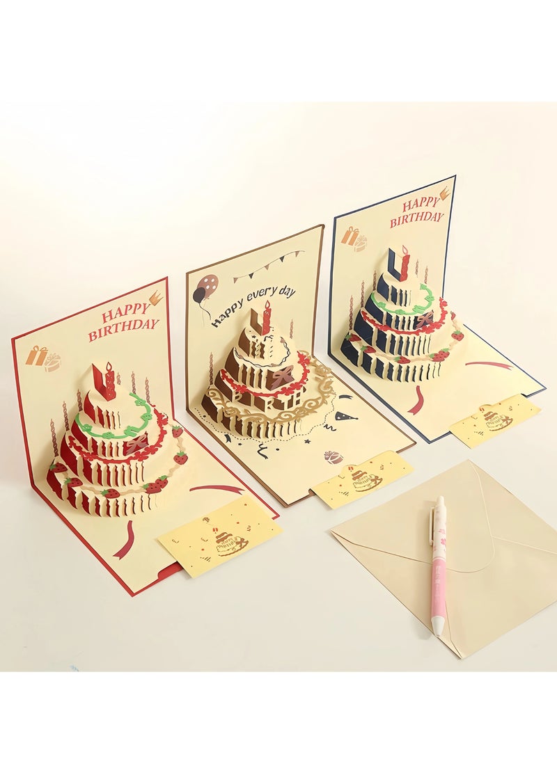 Beauty 3D Pop up Card with Envelopes, Pop Up Birthday Cards,Laser Cut Greeting Paper Cards for Men, Women, Boys, Girls and Kids (brown)  - Image 4