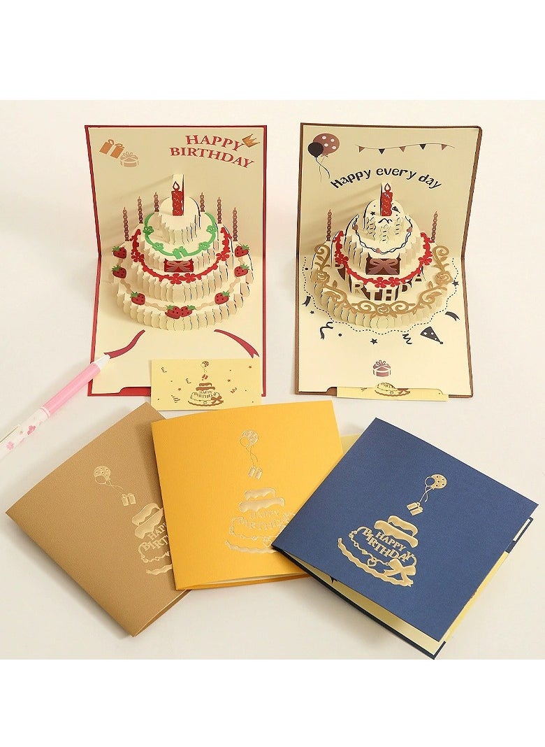 Generic Beauty 3D Pop up Card with Envelopes, Pop Up Birthday Cards,Laser Cut Greeting Paper Cards for Men, Women, Boys, Girls and Kids (brown)  - Image 3