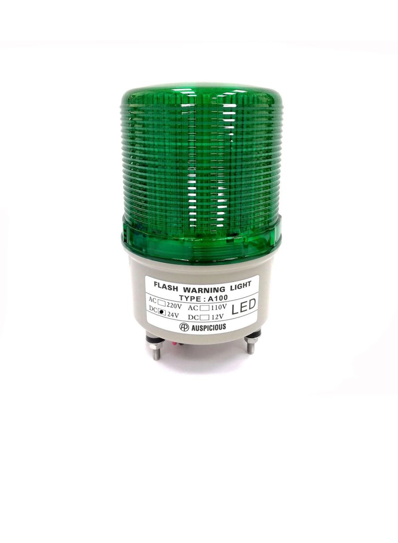 Auspicious Flashing Warning Light LED Type Green Color A100F 24 VDC - Image 2