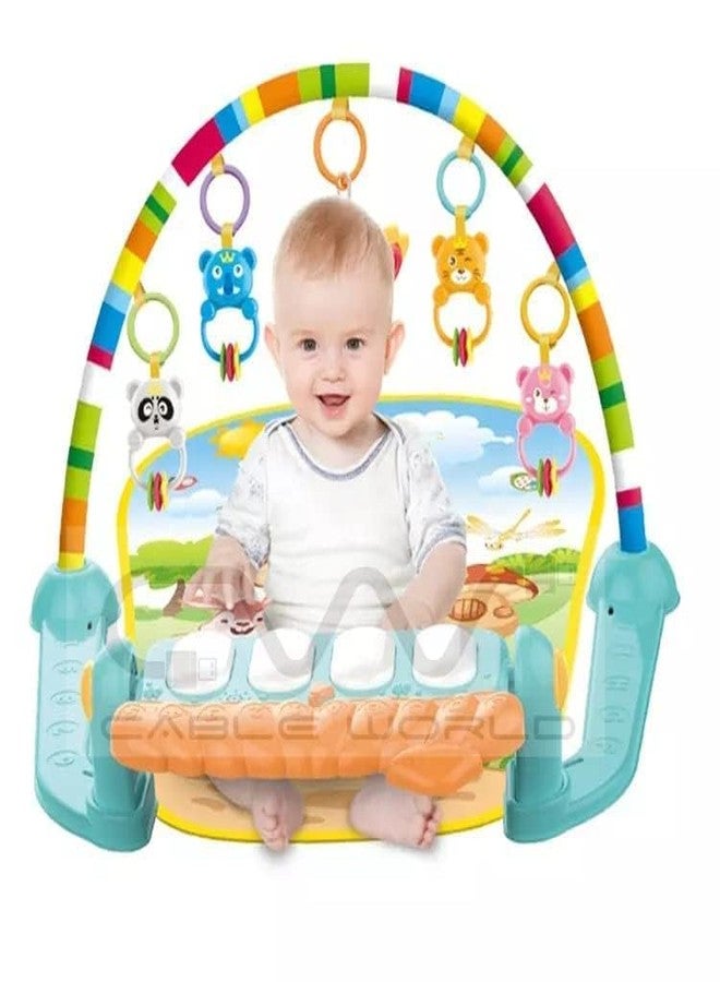 Dorytoys Dorytoy Baby Piano Play Gym Activity Mat with Music & Hanging Toys, Tummy Time Center, Infant Development Newborns 0-12 Months - Image 2