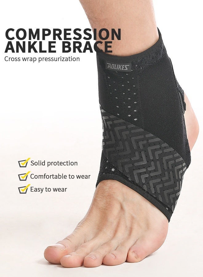 AOLIKES Ankle Brace,Adjustable Compression Wrap,Breathable Foot Sleeve,Left,for Men and Women - Image 2