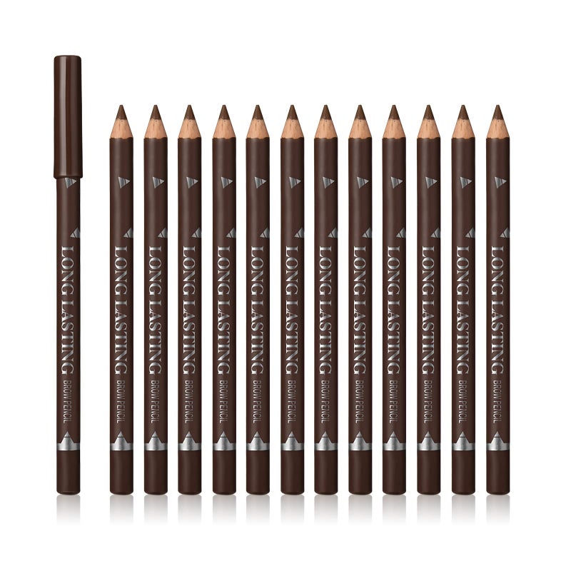 SUMEITANG 12 Pcs Brown Eyebrow Pencil Eyeliner Makeupï¼ŒSoft Texturedï¼ŒEasy to Colorï¼ŒLong Lastingï¼ŒWaterproof Eyebrow Pen for Fills in Sparse Areas and Gapsï¼ŒCreate a Natural Eye Brow - Image 1