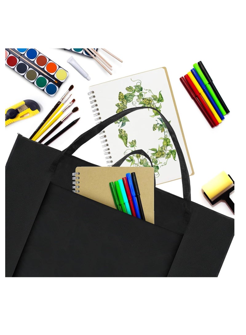 BUSOHA BUSOHA Large Art Portfolio Tote Bag with Nylon Shoulder,24"X 36" Light Weight Waterproof Poster Board Storage,Portfolio Folder for Artwork Poster, Sketching,Student Art Portfolio,Drawing  - Image 3