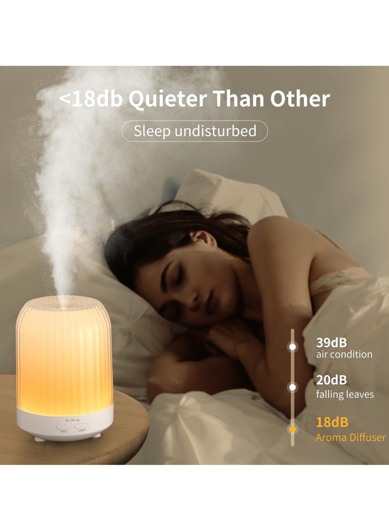 Flushrenic Aromatherapy diffuser, humidifier, aromatherapy humidifier combo, bedroom essential oil diffuser, home silent humidifier, 250ml aromatherapy diffuser, with 7 LED colours and safety auto-off timer, suitable for bedrooms, nurseries, hotels - white - Image 4