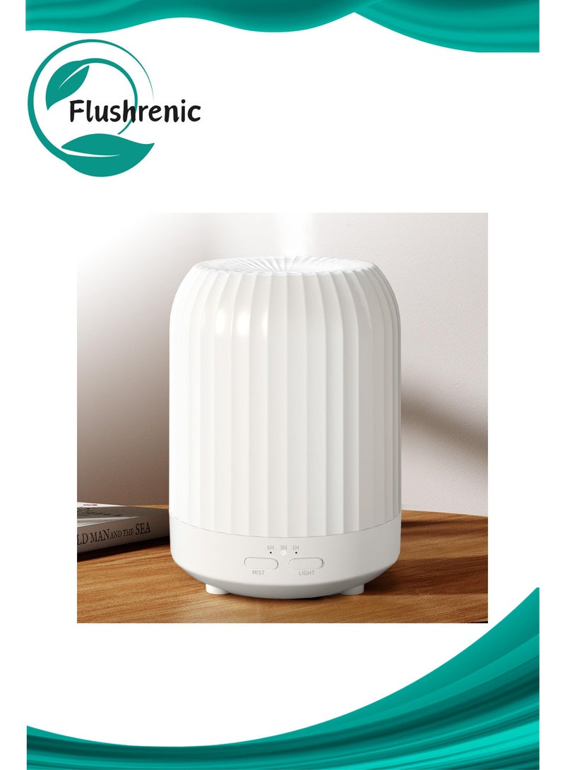 Flushrenic Aromatherapy diffuser, humidifier, aromatherapy humidifier combo, bedroom essential oil diffuser, home silent humidifier, 250ml aromatherapy diffuser, with 7 LED colours and safety auto-off timer, suitable for bedrooms, nurseries, hotels - white - Image 1