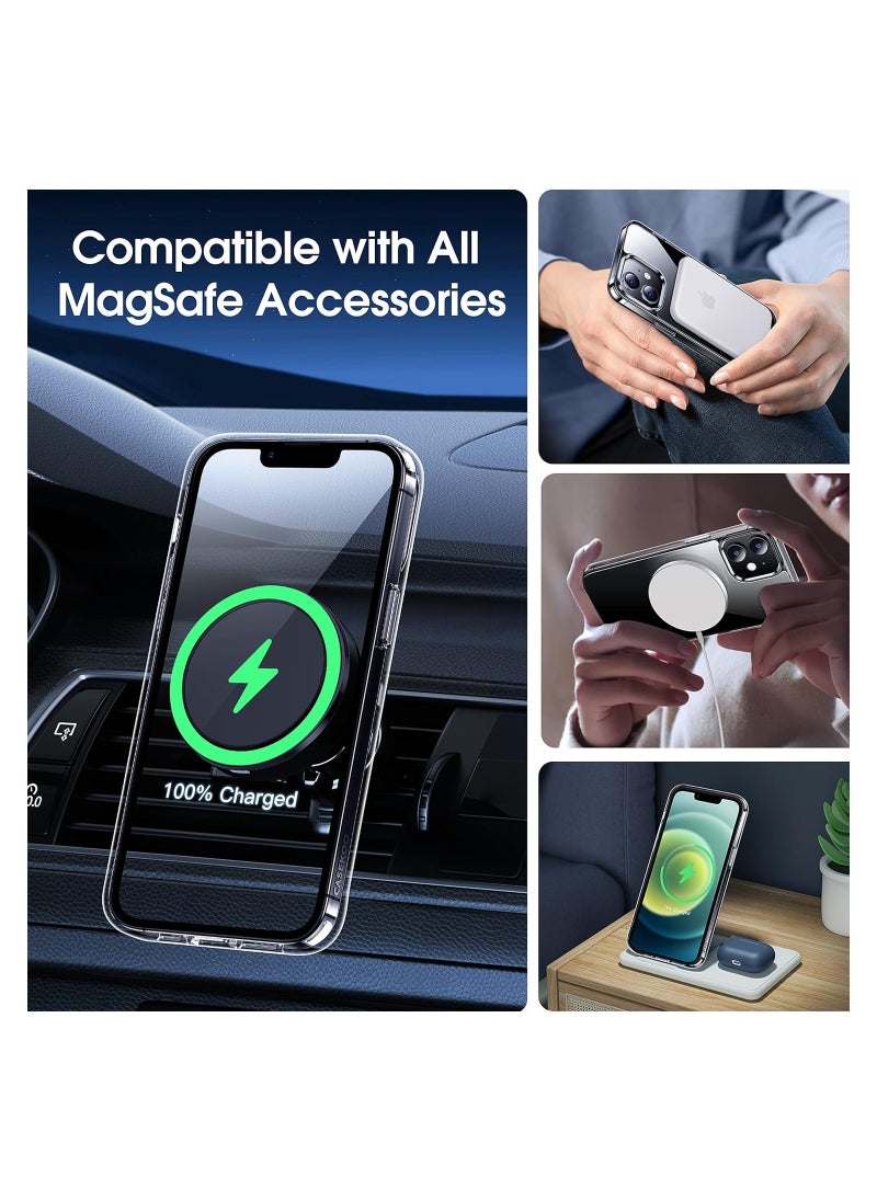 ELTRAZONE - ELTERAZONE Magnetic Crystal Clear Designed for iPhone 12 Case, Designed for iPhone 12 Pro Case [Yellow Resistant] [MIL-Grade Drop d] Compatible with MagSafe Protective Slim Cover 6.1’’ -Clear - Image 1