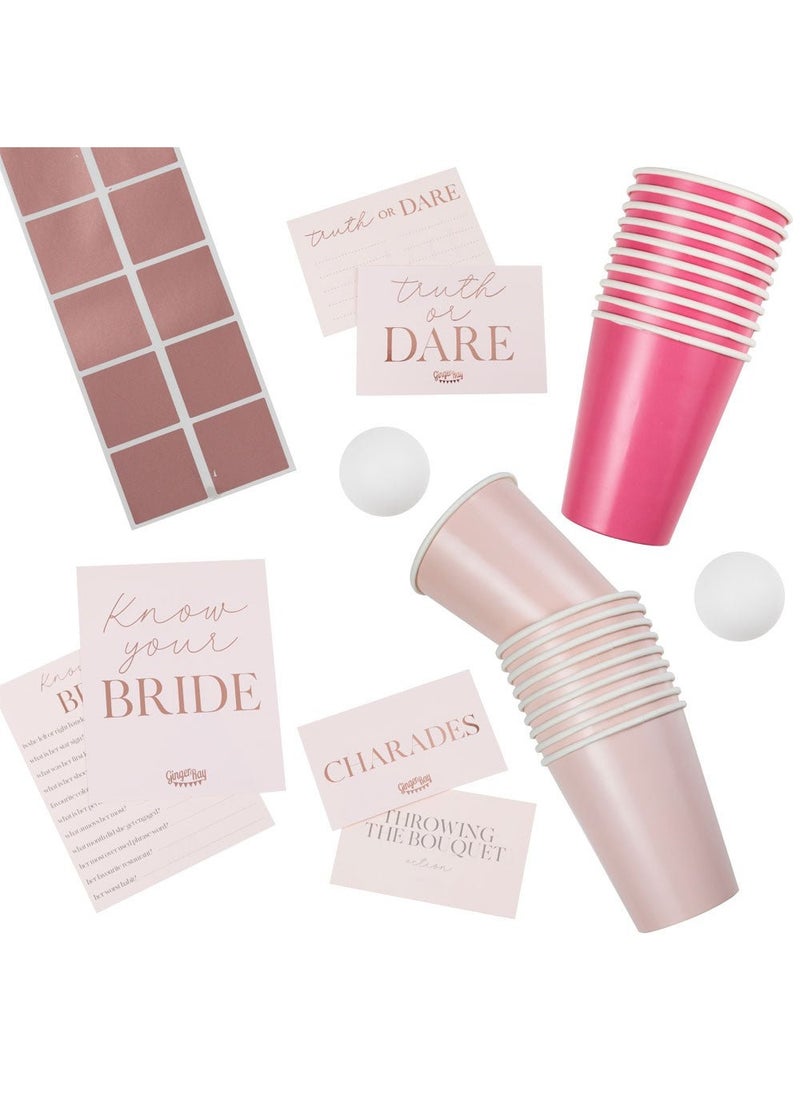 Ginger Ray Bachelorette Party Games Kit Pink Rose Gold - Image 1