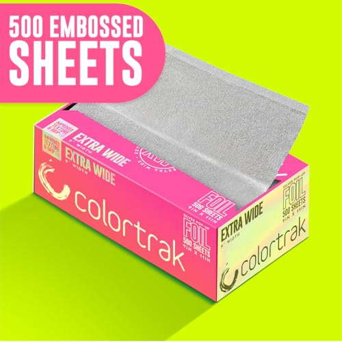 Colortrak Hair Coloring Popup Foil Box - Extra Wide 9-Inch X 10.75-Inch Sheets, Professional and Convenient, Pre-Cut and Easy to Grab During Processing, 500 Sheets Per Box - Image 4