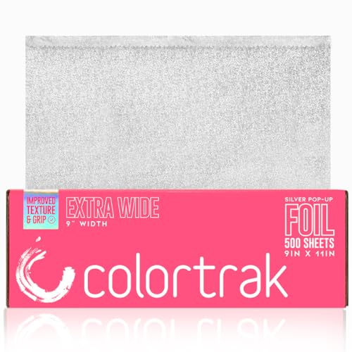 Colortrak Hair Coloring Popup Foil Box - Extra Wide 9-Inch X 10.75-Inch Sheets, Professional and Convenient, Pre-Cut and Easy to Grab During Processing, 500 Sheets Per Box - Image 1
