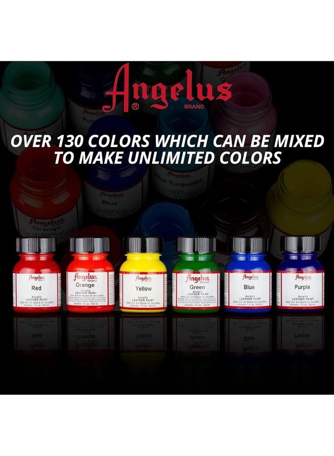 Angelus Acrylic Leather paint, Black, 1oz - Image 5