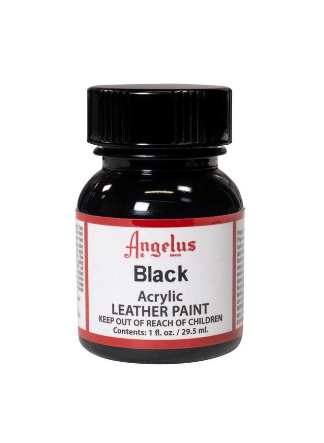 Angelus Acrylic Leather paint, Black, 1oz - Image 1