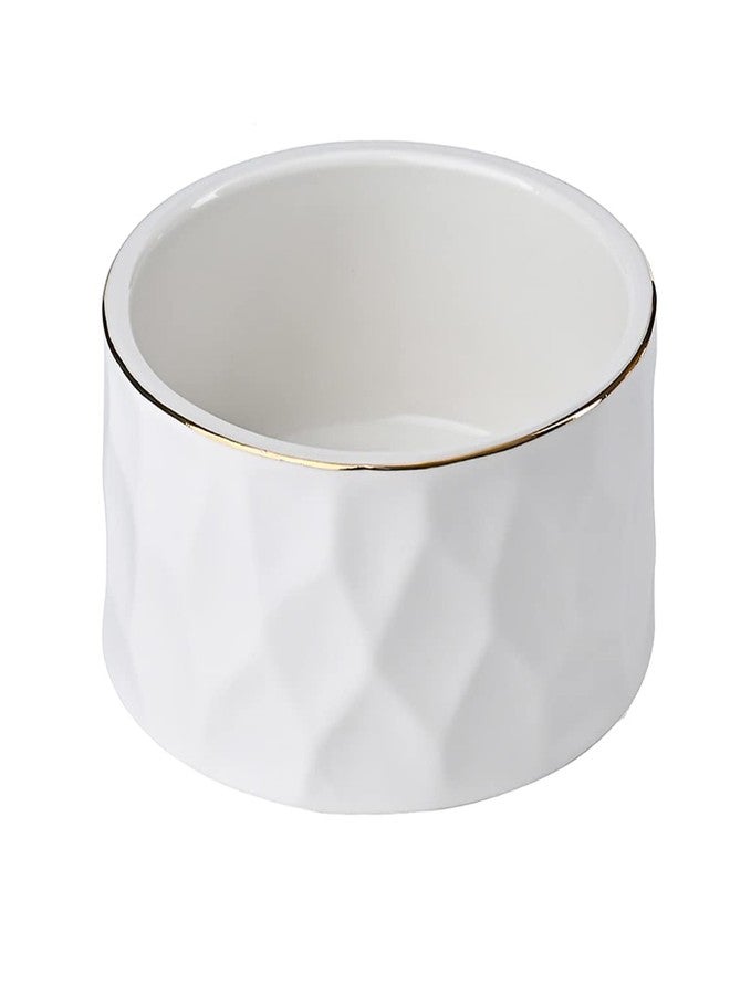 Aewill Ceramic Paper Clip Holder Ceramic Paper Clip Dispenser Organizer for Office Desk Binder Clip Holder (White) - Image 1