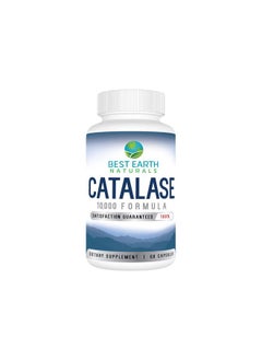 Best Earth Naturals Catalase Supplement 10,000 with Saw Palmetto, Biotin, Fo-Ti, PABA - Hair Supplements for Strong Hair - 60 Capsules  - Image 1