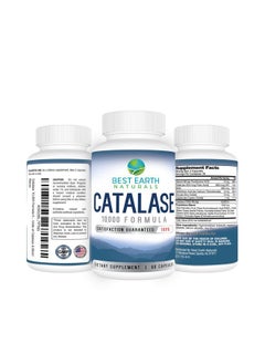 Best Earth Naturals Catalase Supplement 10,000 with Saw Palmetto, Biotin, Fo-Ti, PABA - Hair Supplements for Strong Hair - 60 Capsules  - Image 2