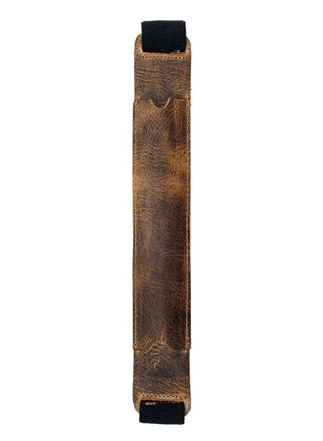 Hide & Drink, Leather Pen Case w/Elastic Band, Fits (8.25 to 9.5 in). Tall Notebooks/Pencil Sleeve/Pen Pouch/Pen Holster, Handmade :: Bourbon Brown - Image 1