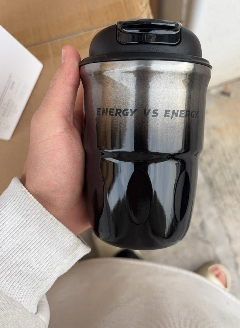 Aijmil 320ml Travel Coffee Mug - Insulated Leak-proof Lid, Long-lasting and Durable Coffee Thermos Bottle with Lid, Coffee Cup Thermos Cup 316 Stainless Steel Liner Travel Cup Insulation and Cold Storage Portable Water Cup  - Image 4