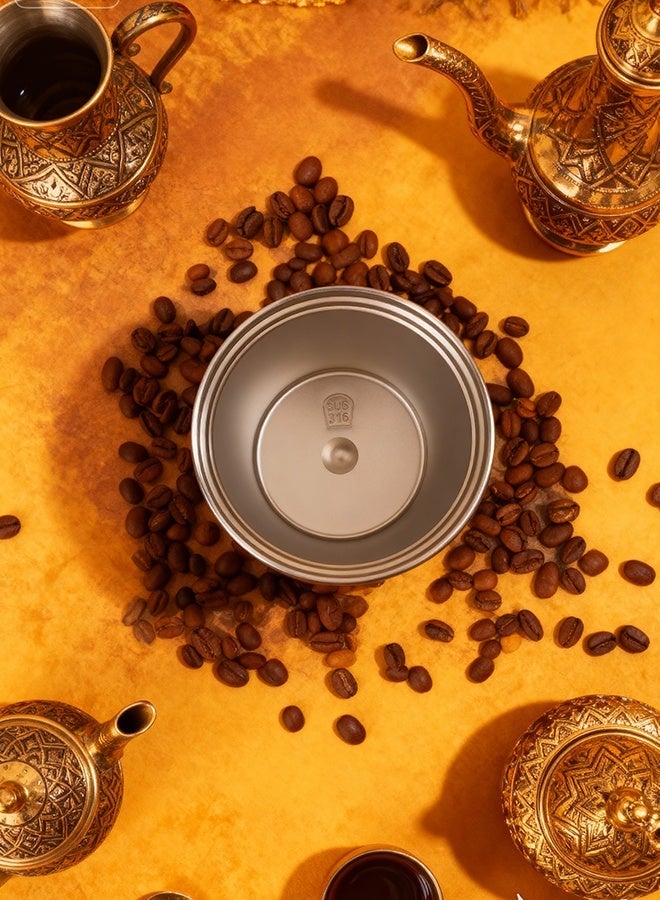 Aijmil كوب قهوة للسفر سعة 350 مل - غطاء معزول مانع للتسرب، زجاجة ترمس قهوة متينة وطويلة الأمد مع غطاء، كوب قهوة ترمس مبطن من الفولاذ المقاوم للصدأ 316، كوب سفر معزول وتخزين بارد، كوب ماء محمول - Image 5