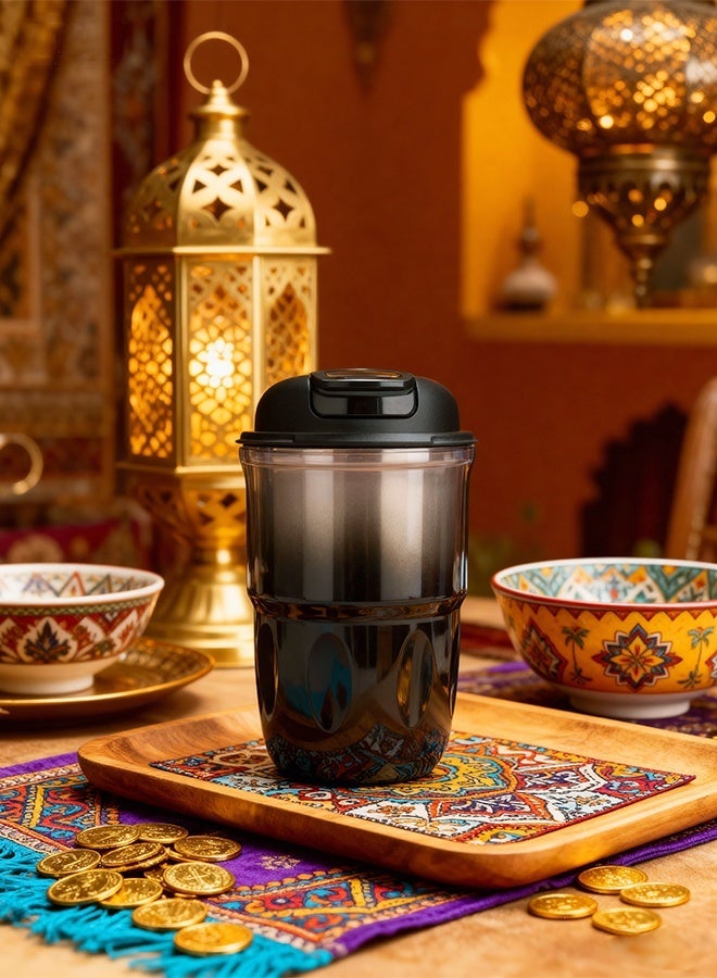 Aijmil كوب قهوة للسفر سعة 350 مل - غطاء معزول مانع للتسرب، زجاجة ترمس قهوة متينة وطويلة الأمد مع غطاء، كوب قهوة ترمس مبطن من الفولاذ المقاوم للصدأ 316، كوب سفر معزول وتخزين بارد، كوب ماء محمول - Image 2