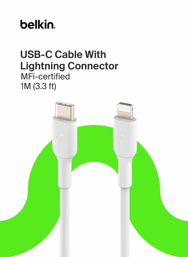 بيلكين كابل USB-C إلى Lightning Boost Charge المعتمد من MFi كابل iPhone USB-C بطول 1 متر - Image 1